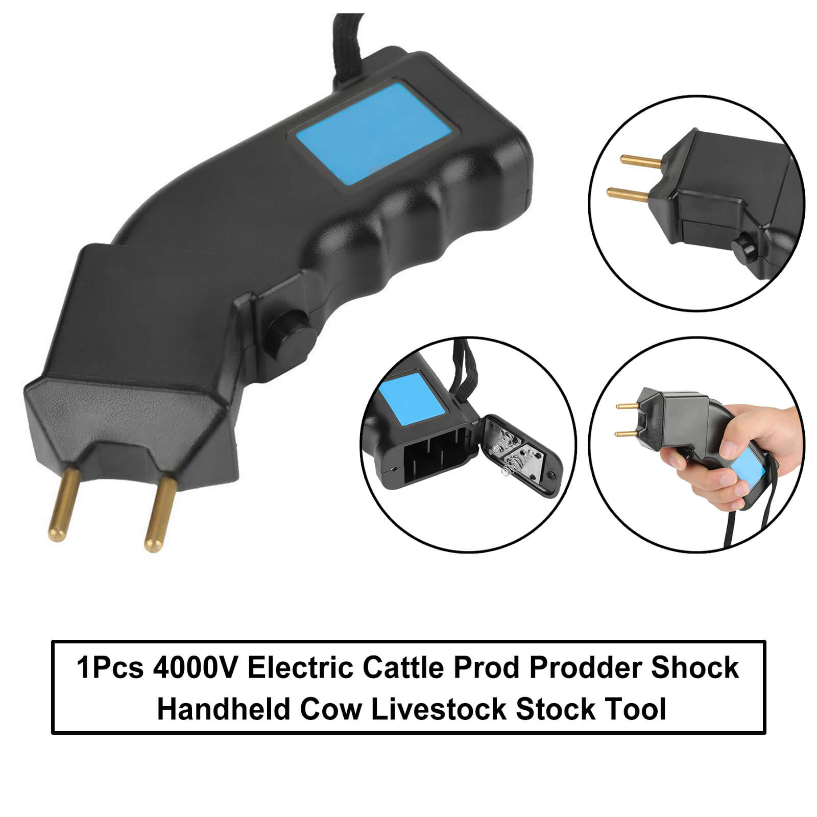 Portable Cattle Prod Stick Electric Livestock Prod For Cow Pig Goats