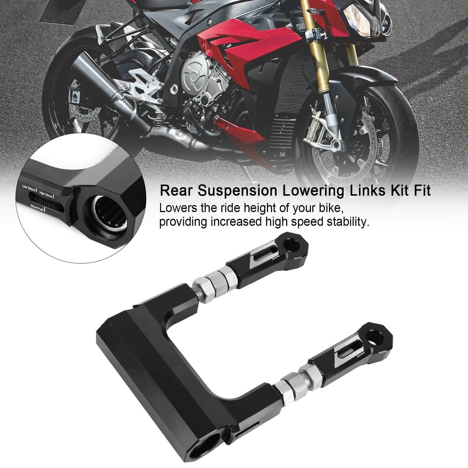 Rear Suspension Lowering Links Kit Fit BMW S1000R 2014-2016 S1000RR 2010-2013