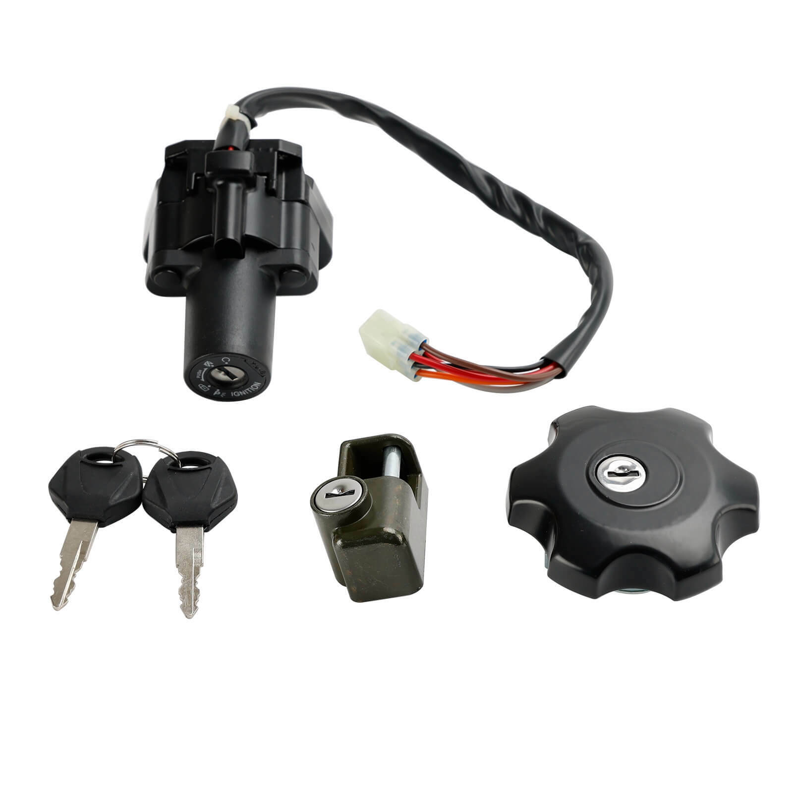 Ignition Switch Lock Set, Gas cap, Seat Lock, w/Keys Fit for Suzuki DR 650 DR650SE 1996-2022