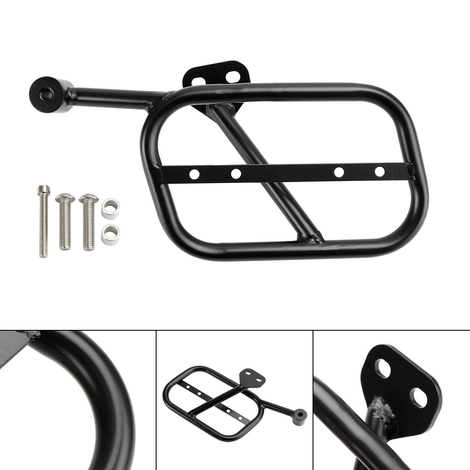 Luggage Rack Side Saddle Bag Mount Bracket Left For Guzzi V9 Bobber Roamer 18-23