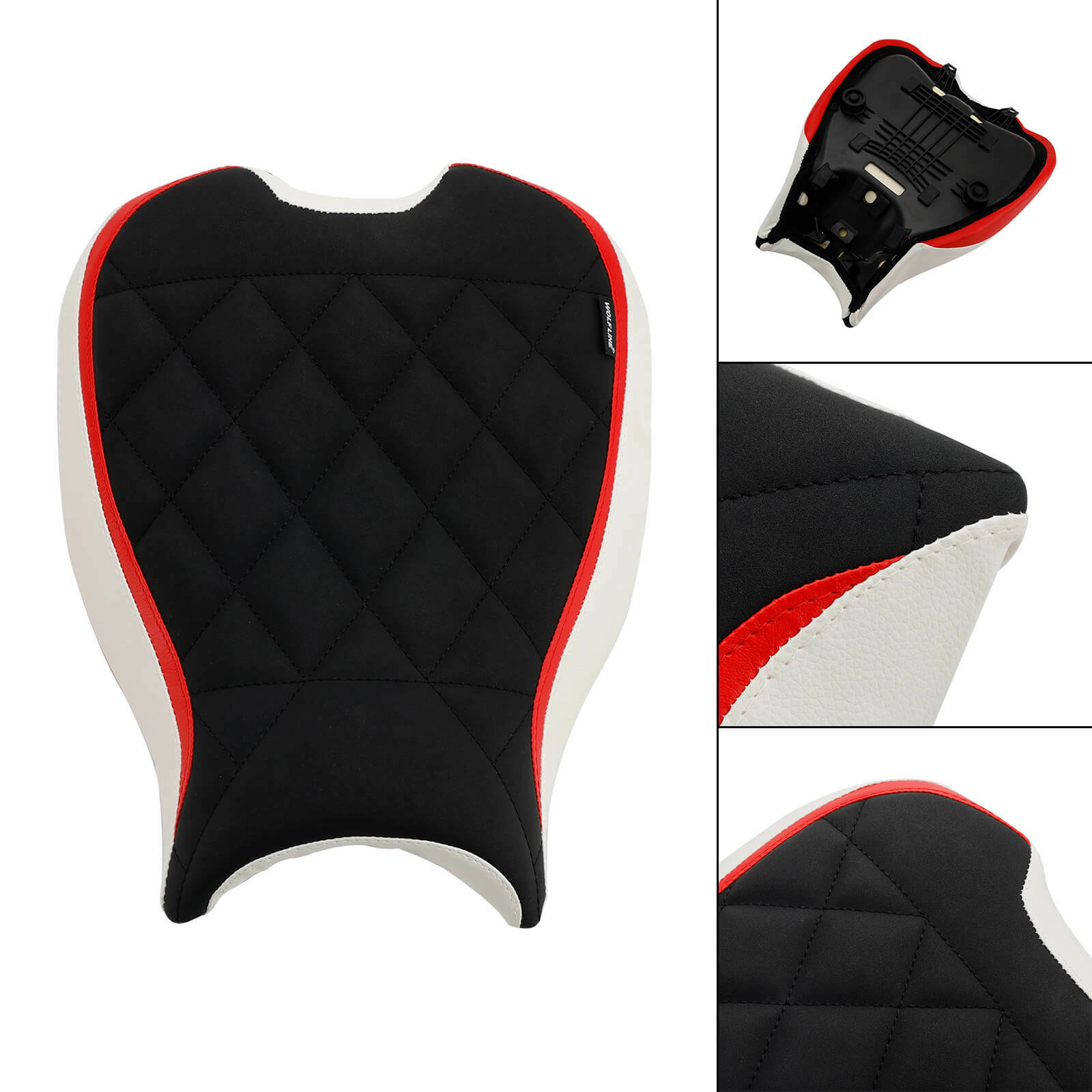 Front Rider Seat Driver Cushion Pu Fit Grid Red For Streetfighter V2 2022-2023