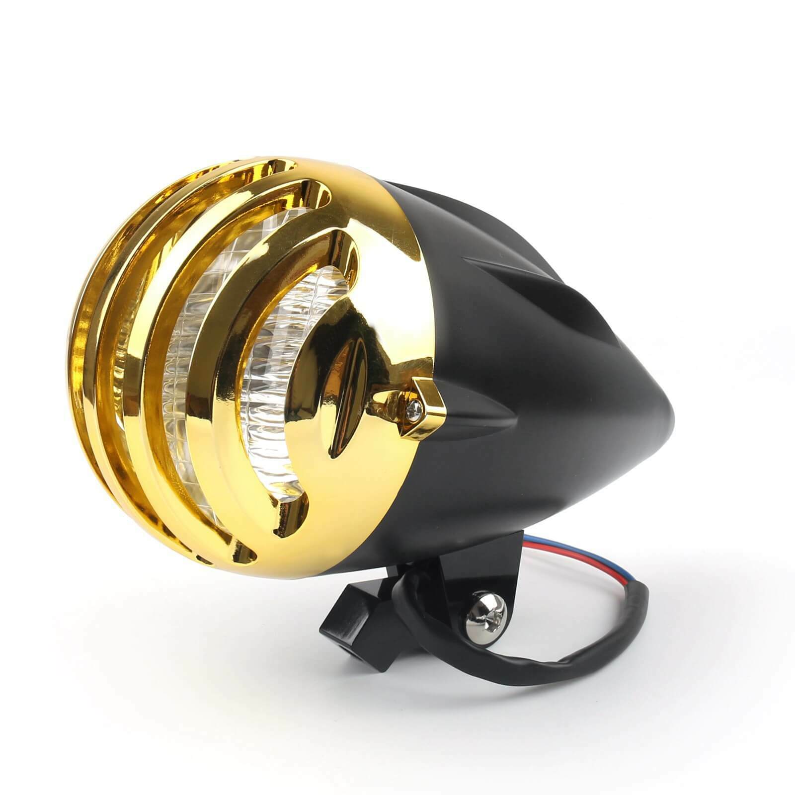  5 1/2" Bullet Headlight Lamp For Cafe Racer Bobber Chopper Custom BlackG