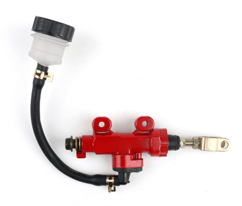 Rear Master Cylinder Hydraulic Brake Pump Fluid Reservoir Universal, Red