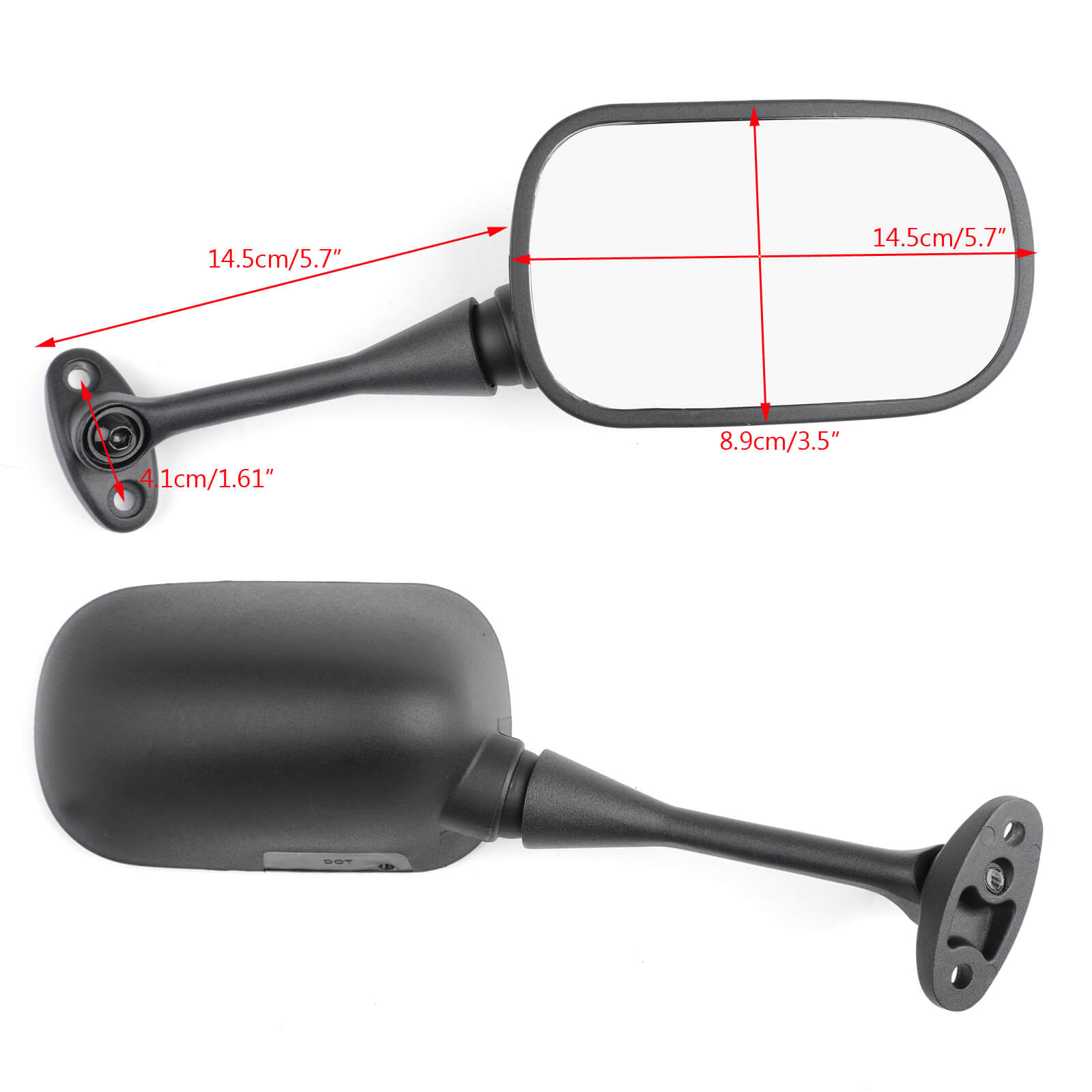 Mirrors Honda CBR 600 RR (2003-2008), CBR 1000 RR (2004-2009) Black OEM Style 