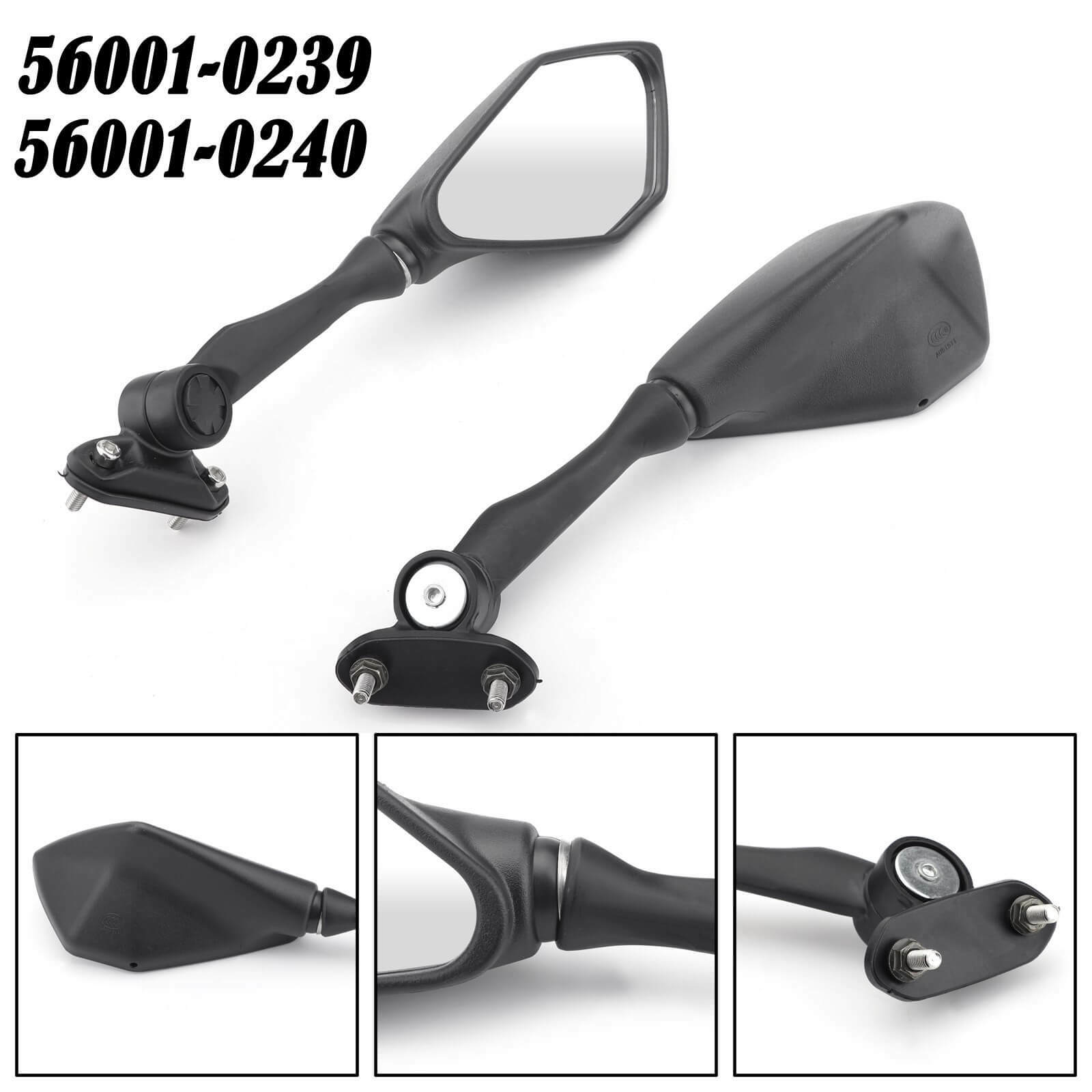 Pair Rear View Side Racing Mirrors Left & Right For Kawasaki EX250 EX300 ZX636 Ninja 250/300/ZX-6R 2013-2017
