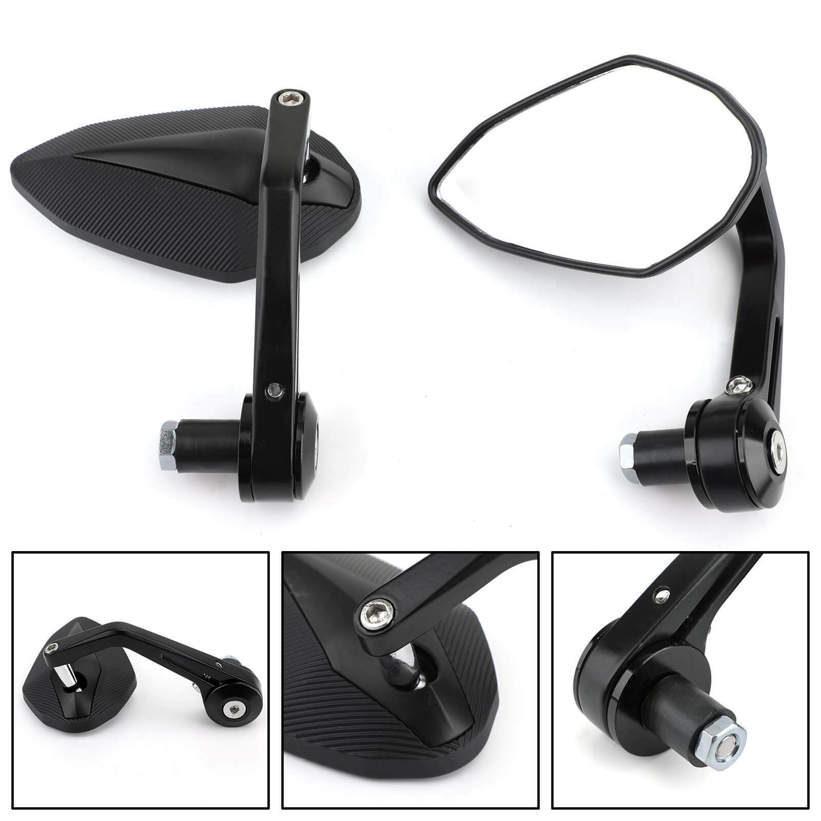Sportbike 7/8" Handle Bar End Mirrors Universal Gold