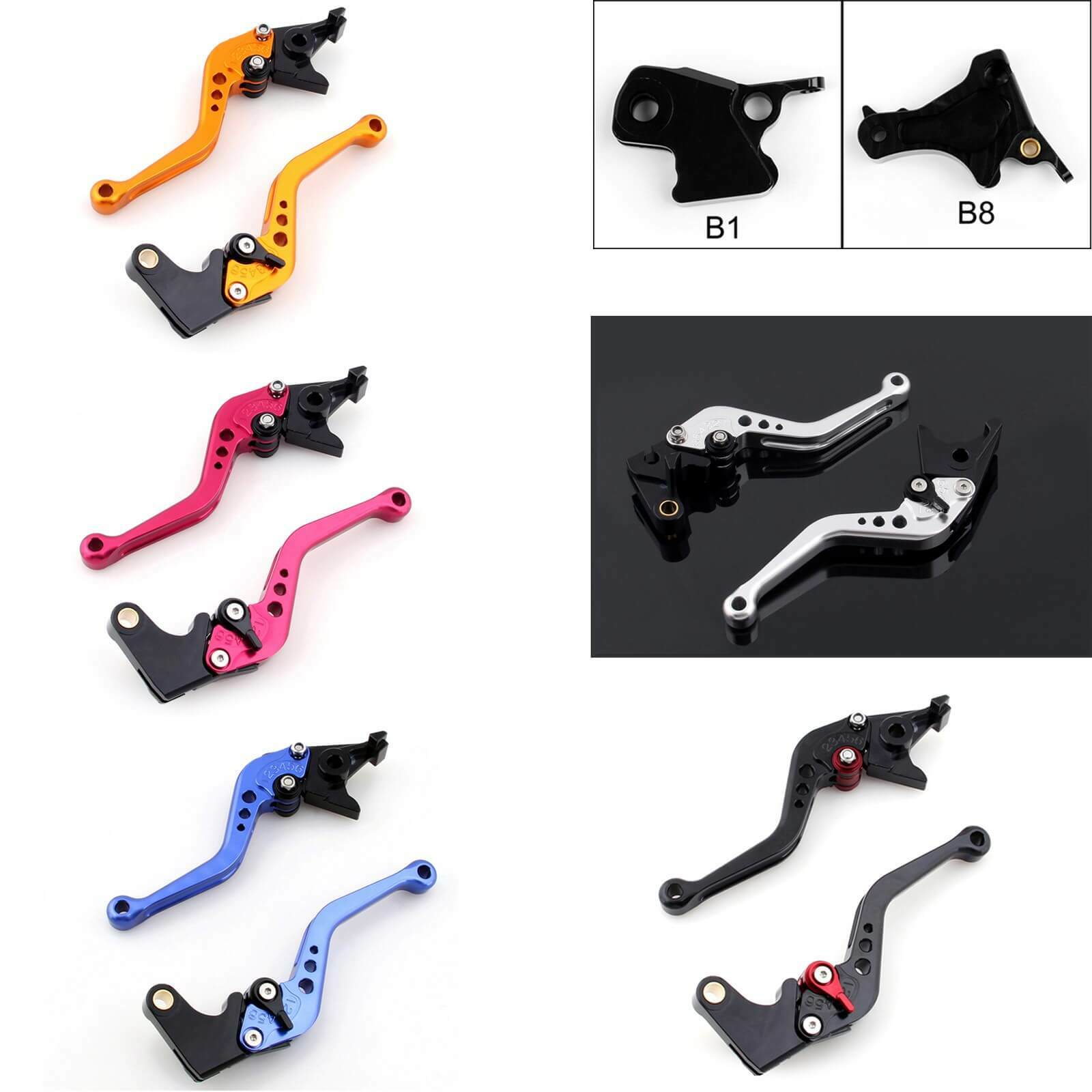 Shorty Adjustable Brake Clutch Levers Kawasaki ZX6R 636 2007-2017