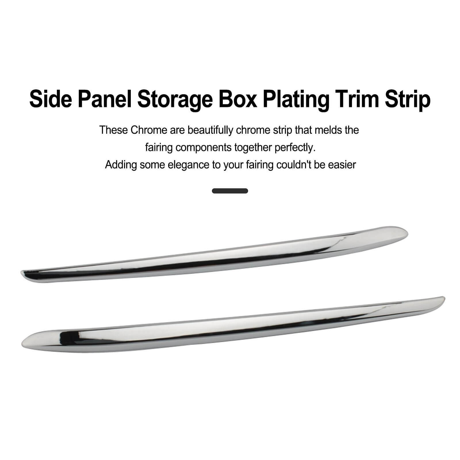 Side Panel Storage Box Plating Trim Strip For BMW K1600GTL 2011-2018 SIL