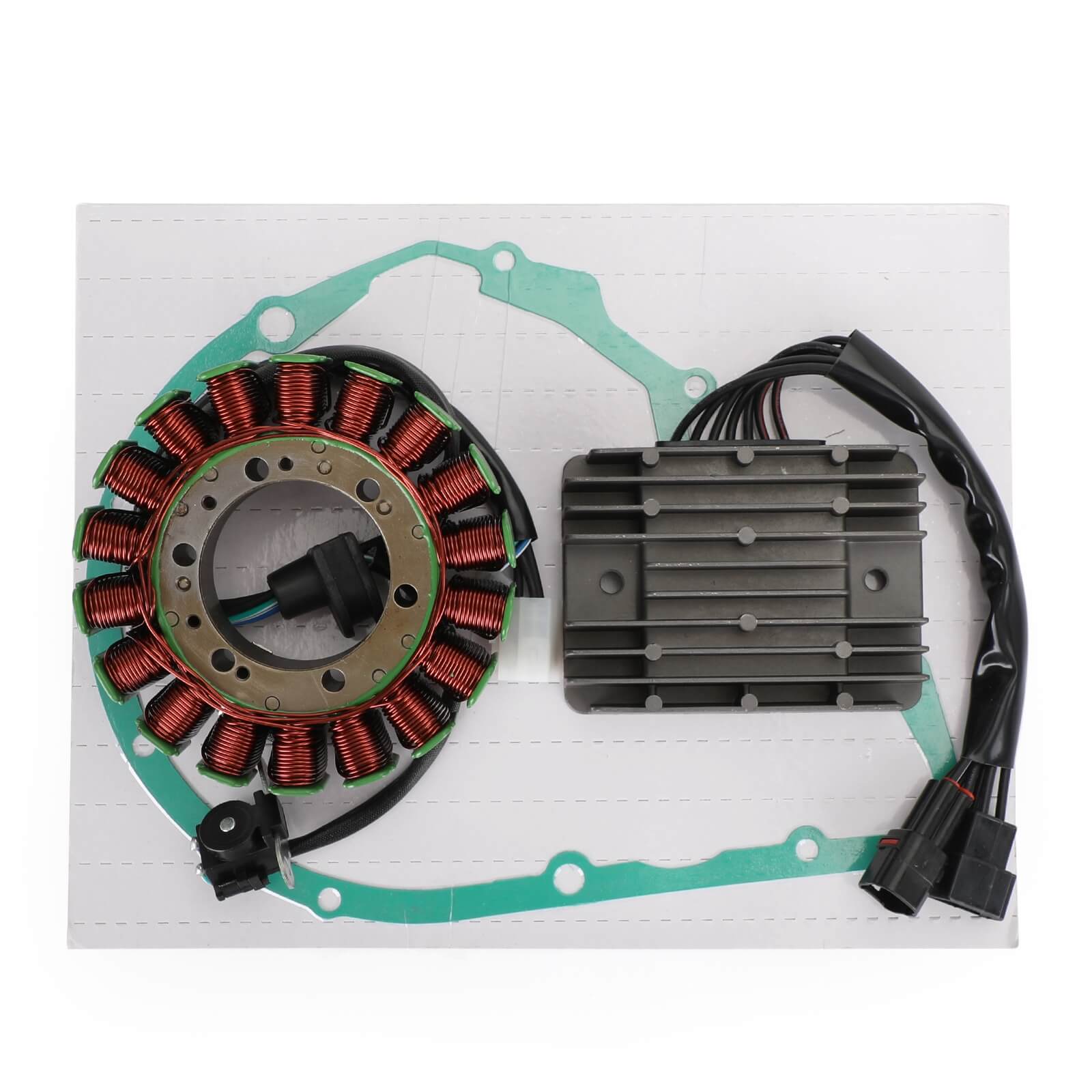 Magneto Coil Stator + Voltage Regulator + Gasket Assy Fit for Suzuki VL800 Boulevard C50 05-19 VL800C C50C 06-14