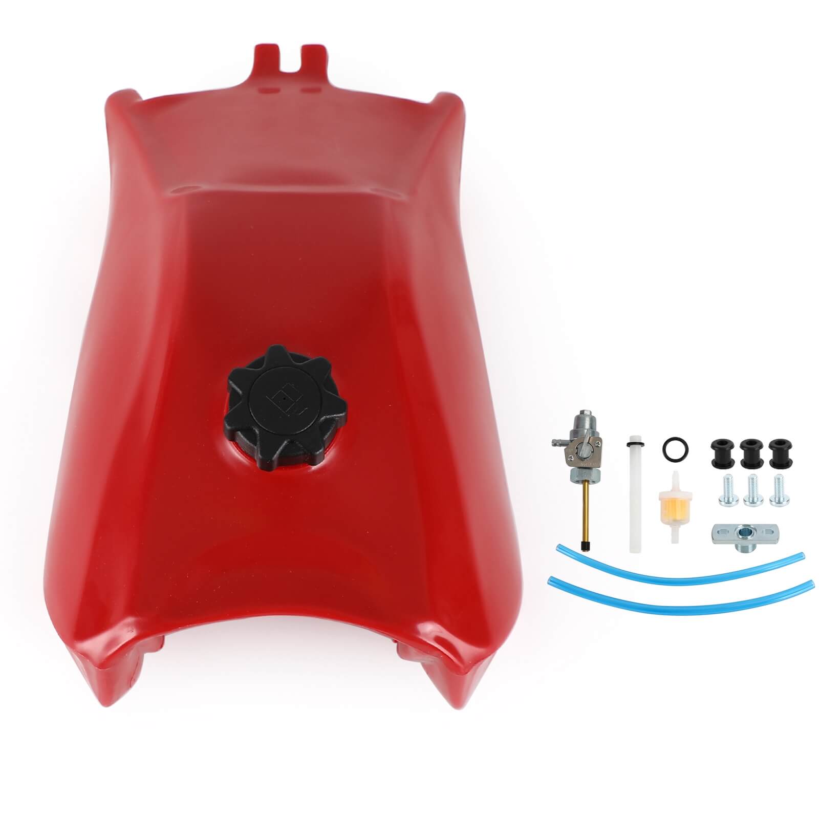 Plastic Fuel Tank with Petcock Fit for Honda FourTrax 300 TRX300 2x4 TRX300FW 4x4 1993-2000 Red