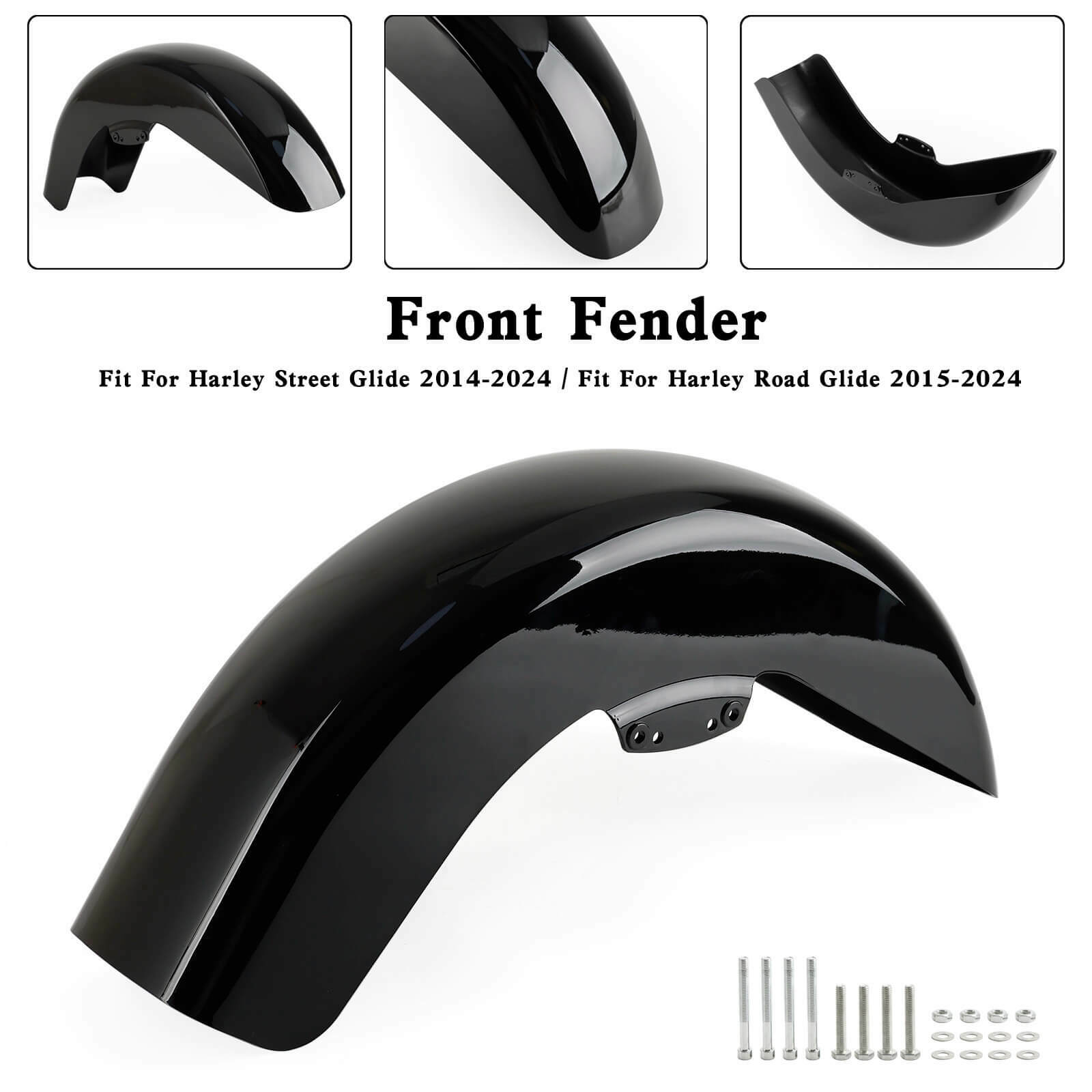 ABS Front Fender Mudguard For Touring Street Glide Road Glide 2014-2024