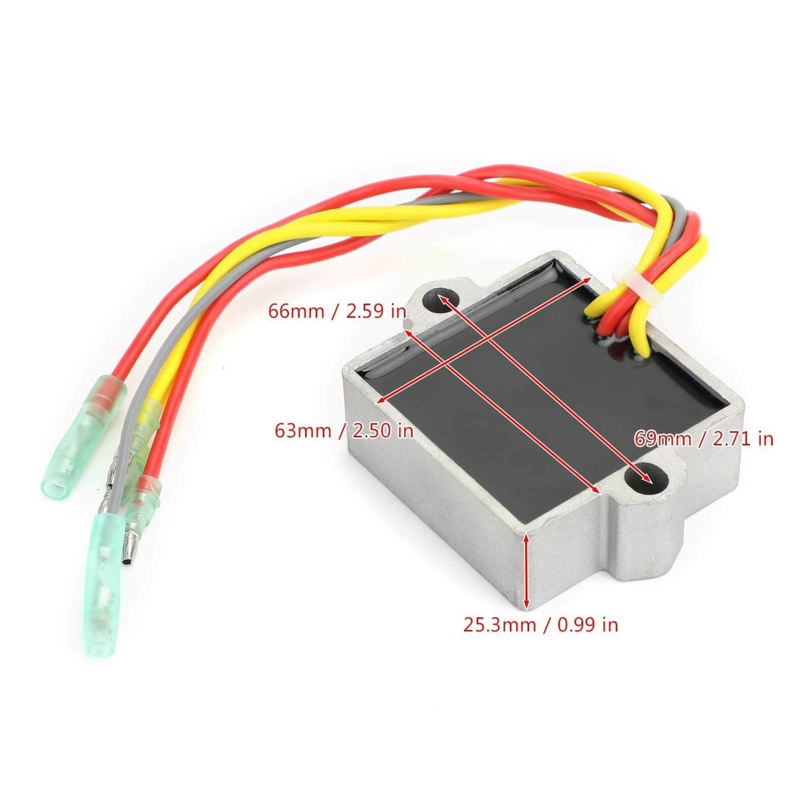 Wire Rectifier Regulator For Mercury 95-05 25-40HP"C2 Cyl 87-07 45-90HP"C3 Cyl 89-06 90-125HP"C4 Cyl 92-00 150-225HP"C6 Cyl