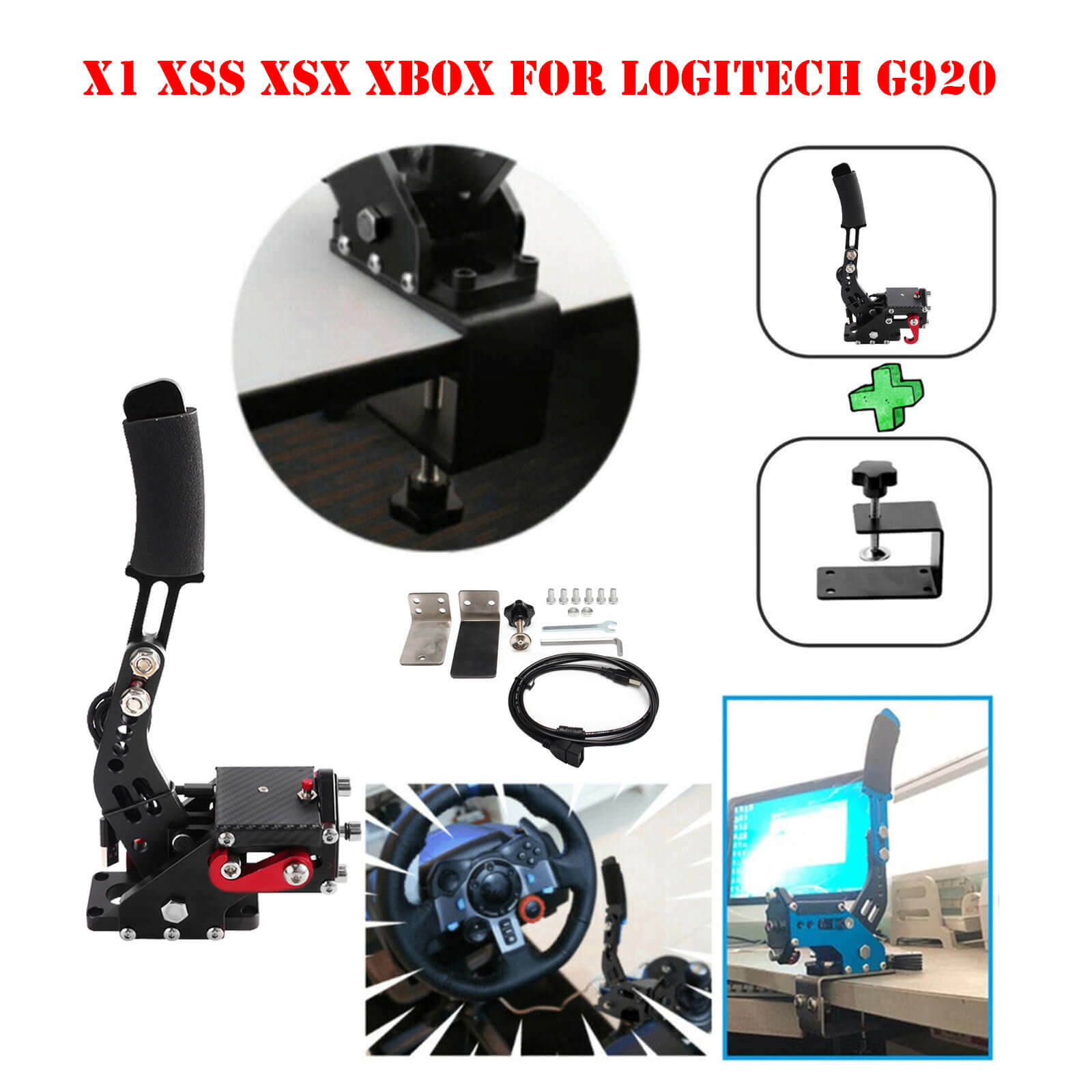 14Bit X1 XBOX USB Handbrake Kits for Racing Game Steering Wheel Stand G920 Black