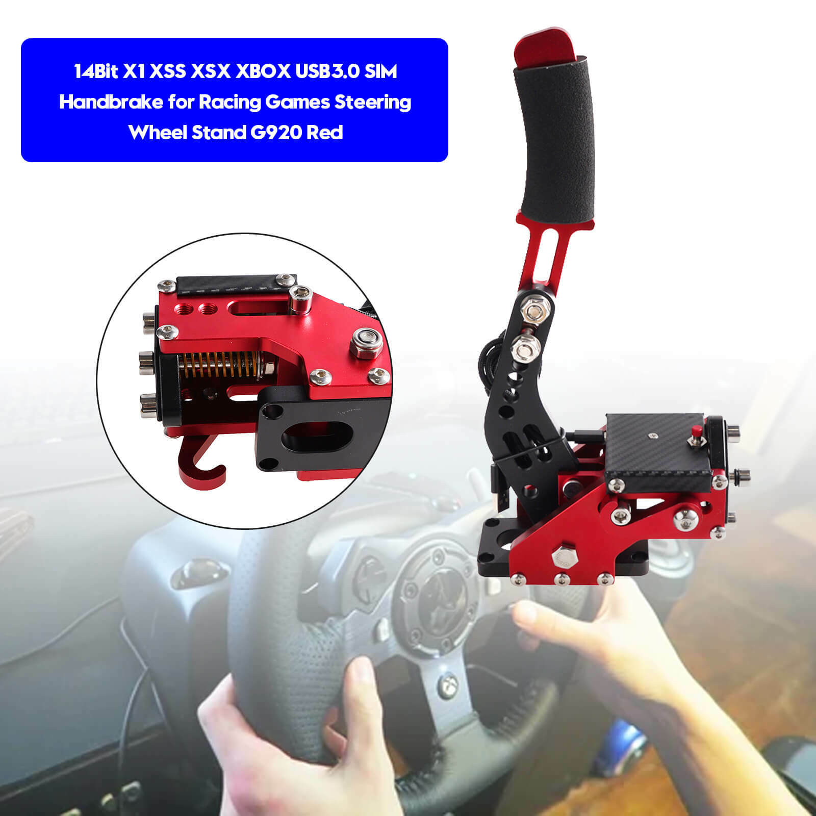 14Bit X1 XSS XBOX SIM Handbrake for Racing Games Steering Wheel Stand G920 Red