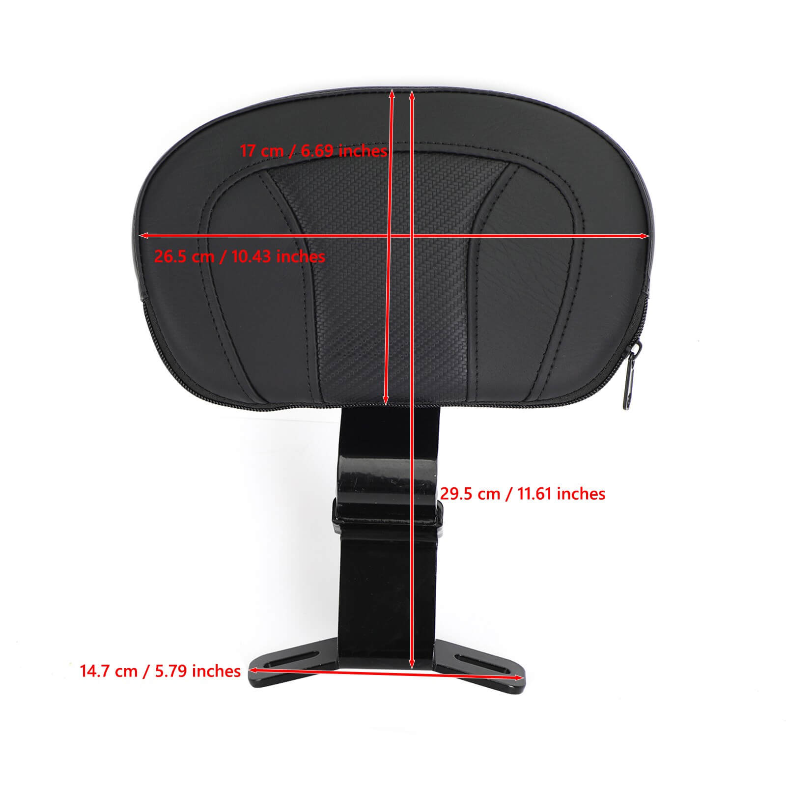 Driver Backrest pad fit for Touring CVO Street Glide Road King 2009-2021 Black