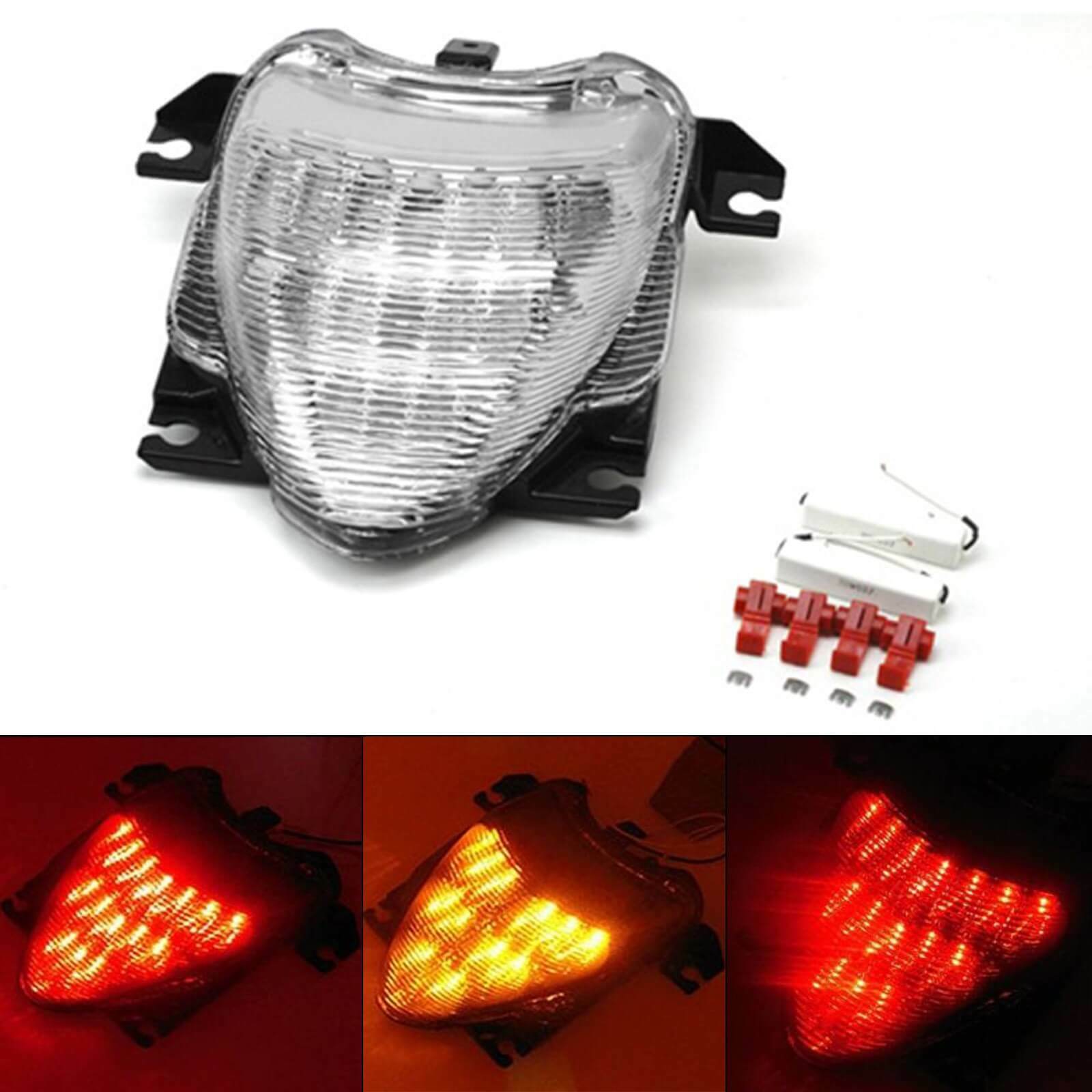 Integrated LED TailLight Turn Signals For Suzuki Boulevard M109R 2006-2009 Clear