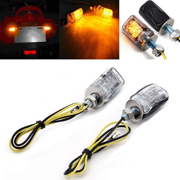 LED Micro Mini Small Indicators Turn Signals Universal 6mm Mount, Black