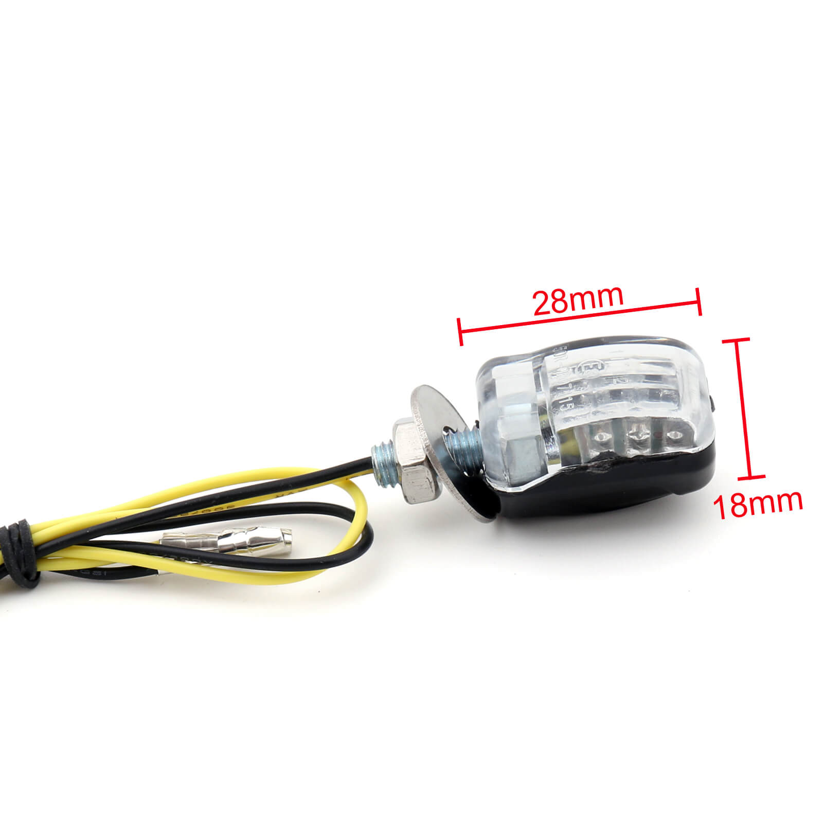 LED Micro Mini Small Indicators Turn Signals Universal 6mm Mount, Black