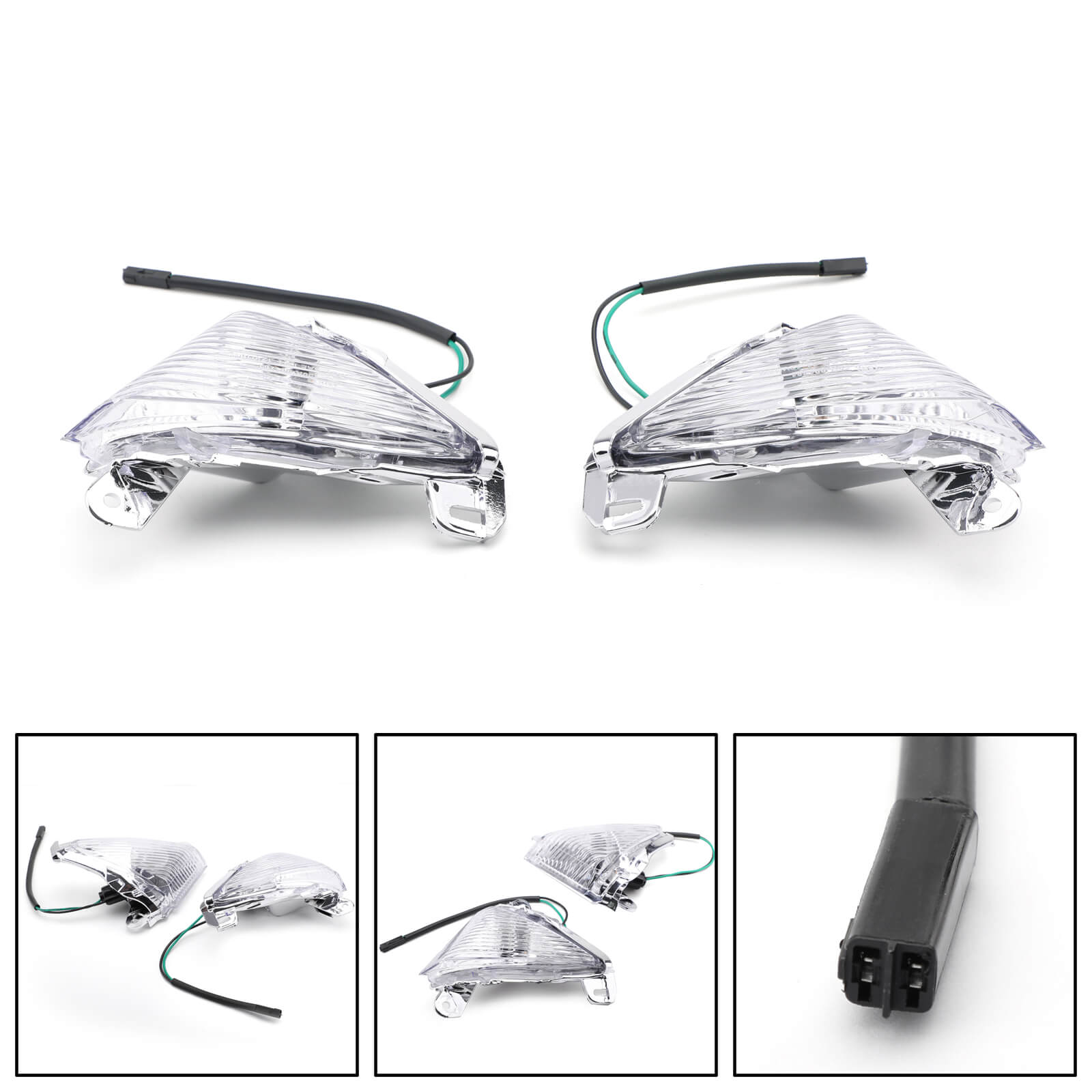 Front Turn Signals For Lens ZX 14R 10R 6R 636 Ninja 650F Smoke