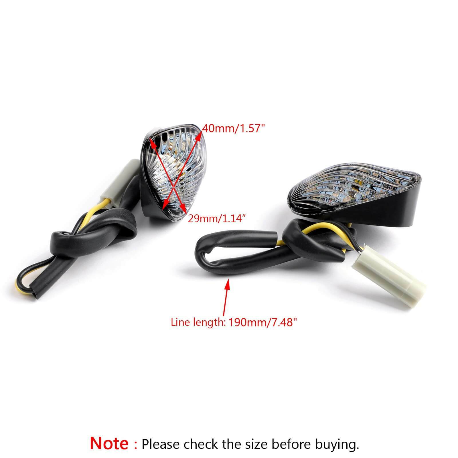 LED Turn Signals Fit for Yamaha YZF R1 2002-2008 R6 2003-2009 R6S 2006-2008 Smoke