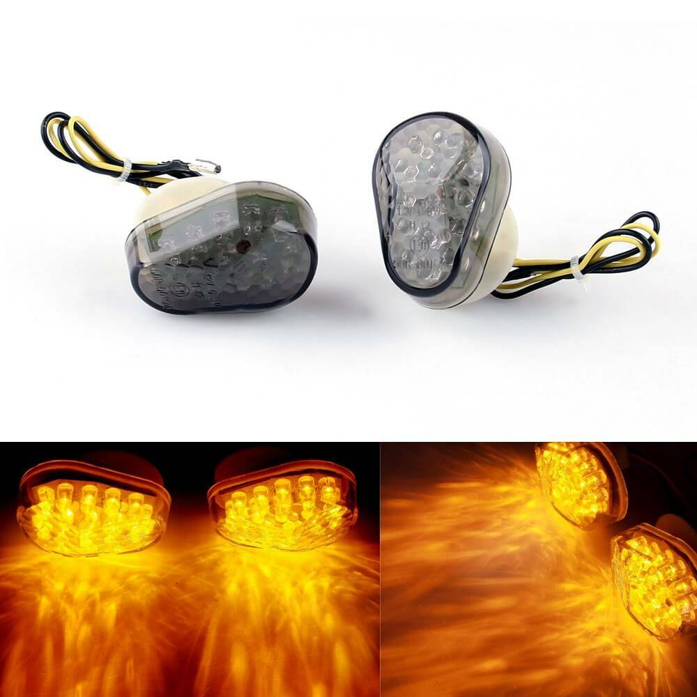 LED Turn Signals Kawasaki ZX6R 1998-2013 ZX10R 2004-2013 ZX 7R 9R 12R ZZR600 Smoke