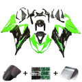 Amotopart Fairings Plastics Kawasaki ZX6R 636 Green Black Ninja Racing (2013-2018)