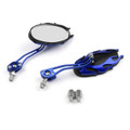 8MM 10MM Universal CNC Machined Mirrors Oval Flame Blue