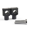 7/8" 22mm Motorcycle CNC Universal Alumium Handlebar Riser Clamp Taper, Black