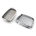 Chrome Front Kidney Grill Mesh Grille Fit BMW E39 5 Series 1999-2003