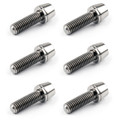 M5x16mm Titanium Ti Bolts Allex Hex Bike Stem Tapered Head Screw+Washerx 6pcs TI