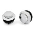 Flush Pop-Up Screw-in Fuel Gas Cap Cover Set Harley Davidson 82-UP stock-style vented screw-in cap Chrome