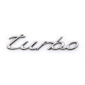 Head Grill Tailgate Emblem Badge Sticker Decal Porsche Turbo Silver