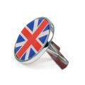 Front Grill Badge w/ Holder Union Jack UK Flag MINI Cooper R50 R55 R56