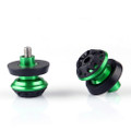 CNC 10mm Swingarm Sliders Spools Kawasaki Green