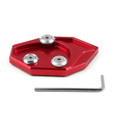 Kickstand Shoe Extension Plate Pad Side Stand Kawasaki ZX-14R ZZR1400 (07-14) GTR1400 CONCOURS 14 (08-14) Red