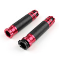 7/8" 22MM CNC Grips Aluminum Sport Racing Bike Handlebar Gel Grips, Red