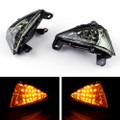 Front LED Turn Signals Blinker Indicator For Kawasaki Z750 Z1000 2007-2009 Smoke