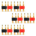 Mad Hornets 12PCS Gold Connector - Stackable Double Banana Plug Speaker Loudspeaker Plug