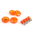 4x Turn Signal Lens Bulbs For Harley Softail Dyna Sportsters (2002 &Up) Orange