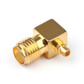 1PC SMA Female Jack to MMCX Male Right Angle 90 Plug RF Coaxial Connector