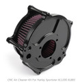 CNC Air Cleaner Filter For Harley Iron 883 09-14 Forty Eight 10-14 Turbine