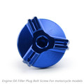 M20 Engine Oil Filler Plug Fill Cap Screw For Kawasaki KLX250 D-TRACKER VERSYS650 VERSYS1000 NINJA 400R NINJA 600R Z1000 Blue