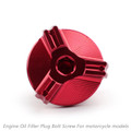 M20 Engine Oil Filler Plug Fill Cap Screw For Kawasaki KLX250 D-TRACKER VERSYS650 VERSYS1000 NINJA 400R NINJA 600R Z1000 Red