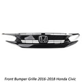 Front Hood Grill Grille Eyelid For Honda Civic 2 Door Coupe, 4 Door Sedan 2016-2018