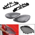 Headlight Lens Replacement & Black Gaskets Trim Kit Fit For Corvet C6 05-13