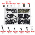 177PCS Sportbikes Fairing Bolts Kit M5/M6 Fastener Screws Black