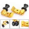 CNC Chain Adjuster Block W/Swingarm Spools Slider For YAMAHA MT-07 FZ-07 14-18 Gold