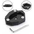 Side Stand Kickstand Pad Extension Plate For KAWASAKI Z650 900 Z1000SX Ninja 1000 Ninja 650R Versys-X 250 Versys-X 300 Versys-X 300 Unban 17-19 Black