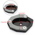 Side Stand Kickstand Pad Extension Plate For KAWASAKI Z650 900 Z1000SX Ninja 1000 Ninja 650R Versys-X 250 Versys-X 300 Versys-X 300 Unban 17-19 Titanium