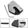 CNC Side Stand Kickstand Pad Extension Plate For SUZUKI V-STROM 650 DL650 12-19 650 XT 17-19 Black